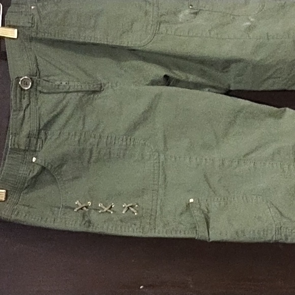 🟢  LAURA  PLUS capri SIZE 14 khaki - Picture 2 of 6